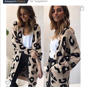 Leopard duster cardigan!
